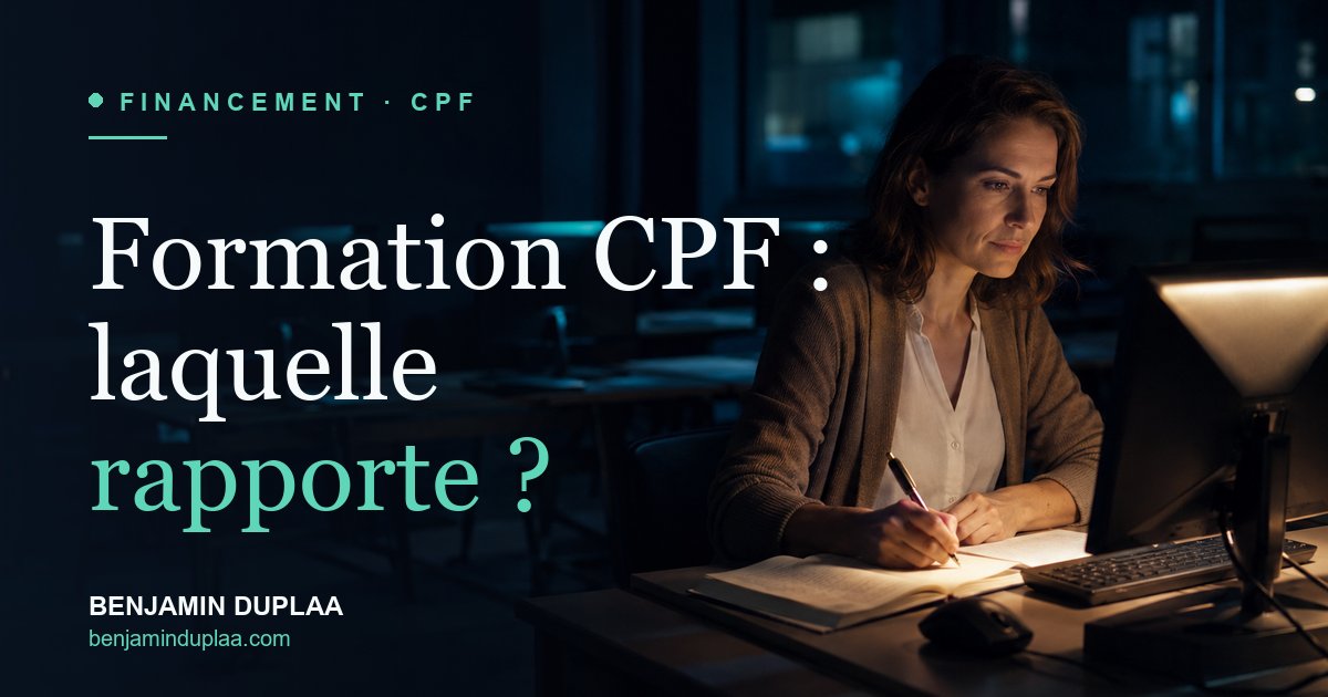 Quelle formation CPF pour gagner de l’argent en 2026 ?