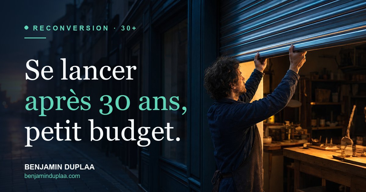 50 idées de reconversion après 30 ans, petit budget