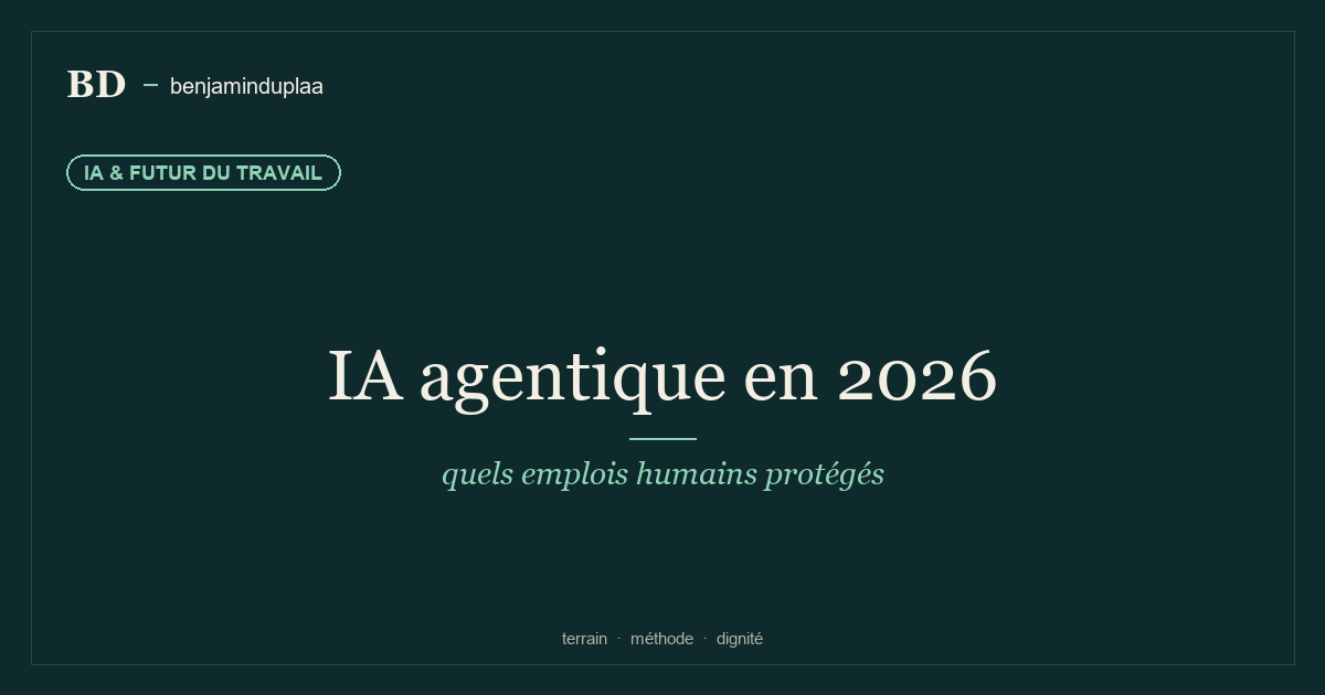 IA agentique 2026 : quels emplois humains protégés ?