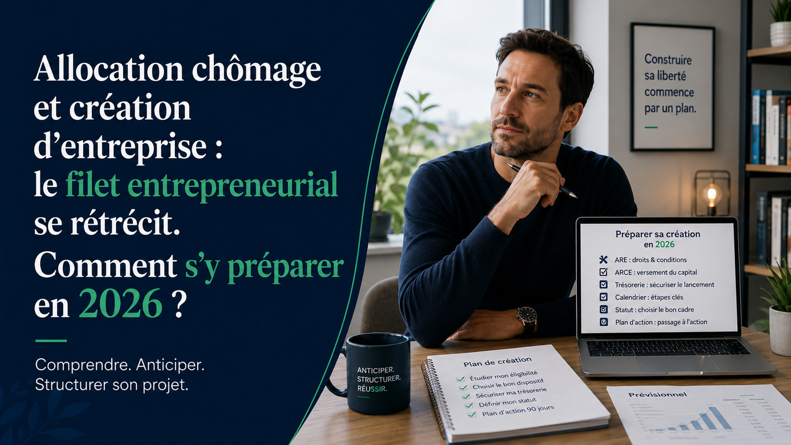 Allocation chômage et création d'entreprise 2026 : le filet entrepreneurial se rétrécit (ARE, ACRE, ARCE)