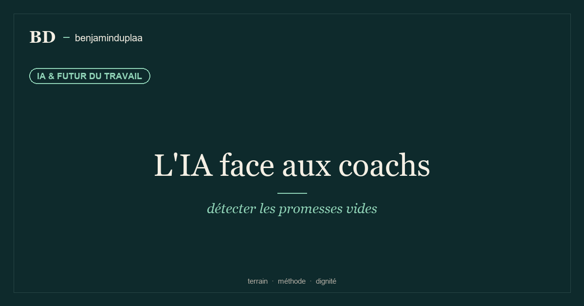 IA et coachs reconversion : les promesses vides