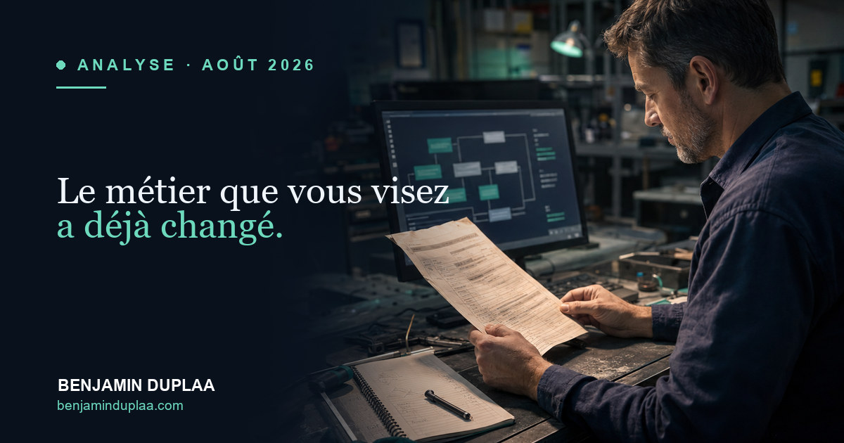Le métier que vous visez a déjà changé