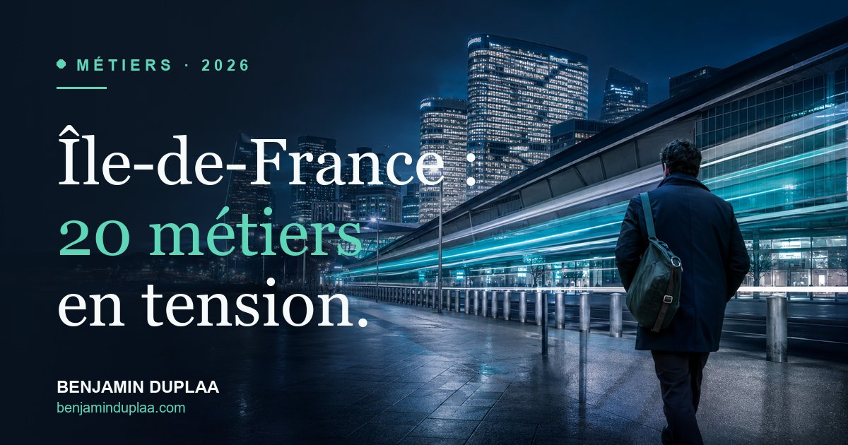 Liste des métiers en tension en Île-de-France 2026 (20 métiers)
