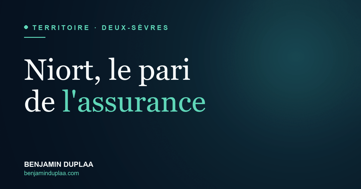 Reconversion à Niort : le pari de l'assurance