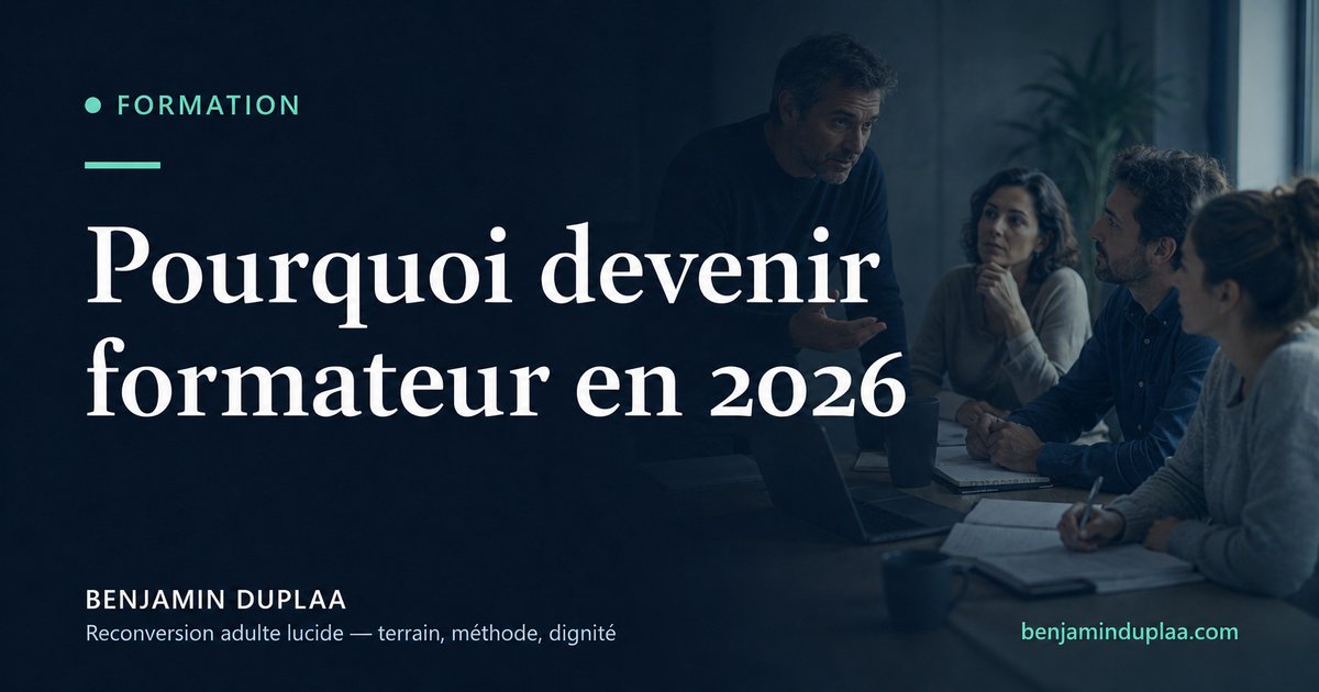Pourquoi devenir formateur en 2026 ?
