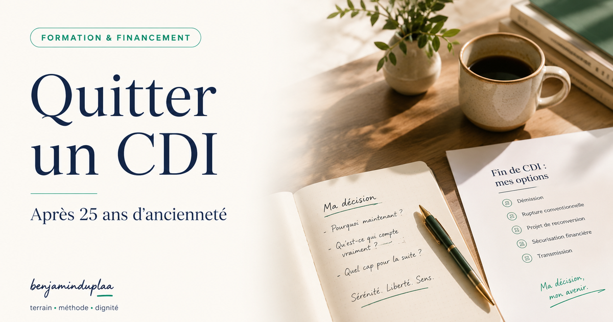 Quitter un CDI après 25 ans : décider lucidement
