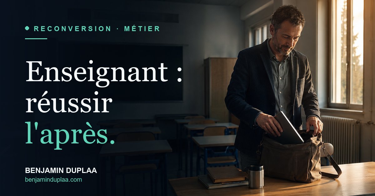 Reconversion enseignant 2026 : éviter 3 pièges fréquents