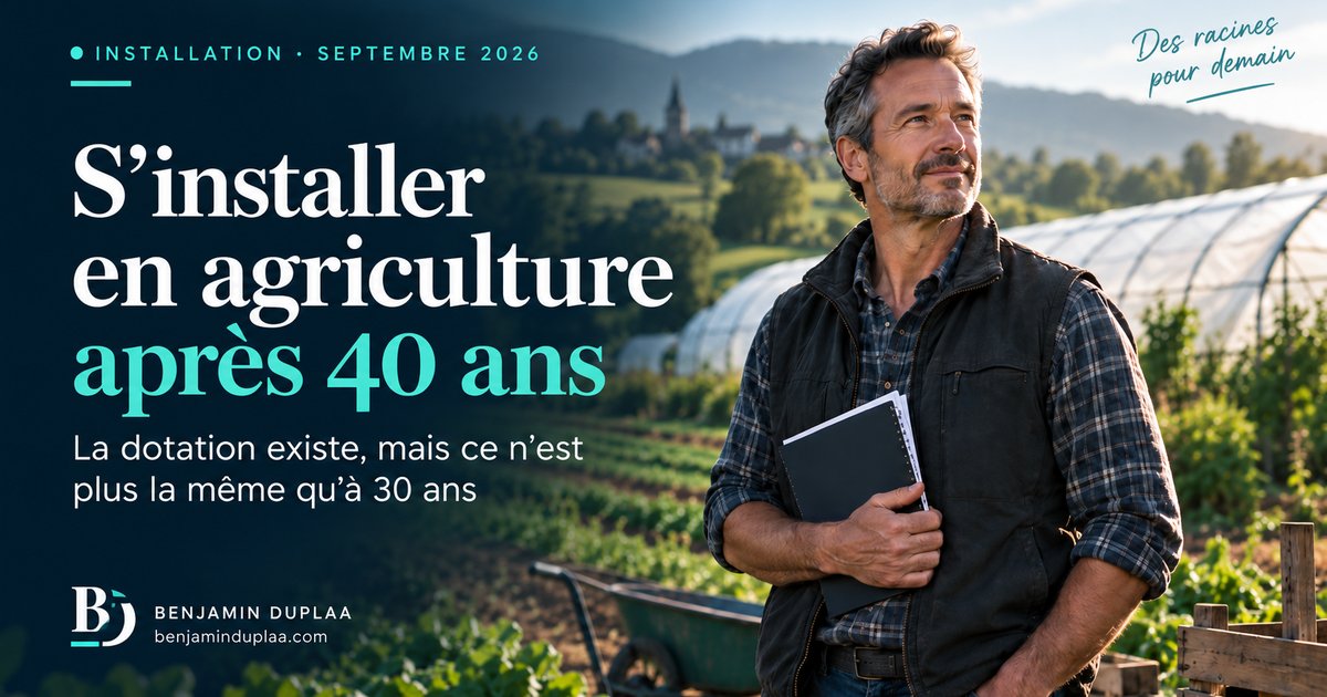 S'installer en agriculture après 40 ans