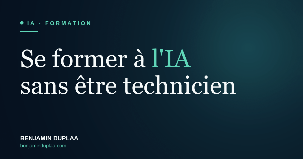 Se former à l'IA sans être technicien