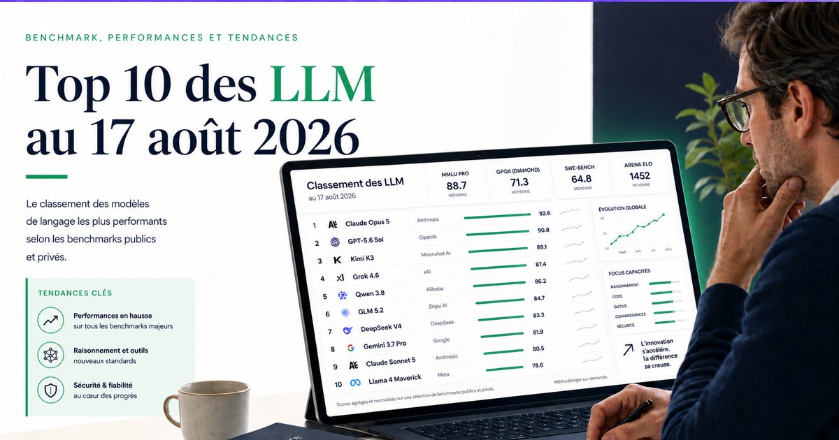 Top 10 des LLM au 17 août 2026