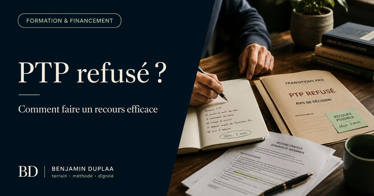 PTP refusé ? Le recours Transitions Pro efficace