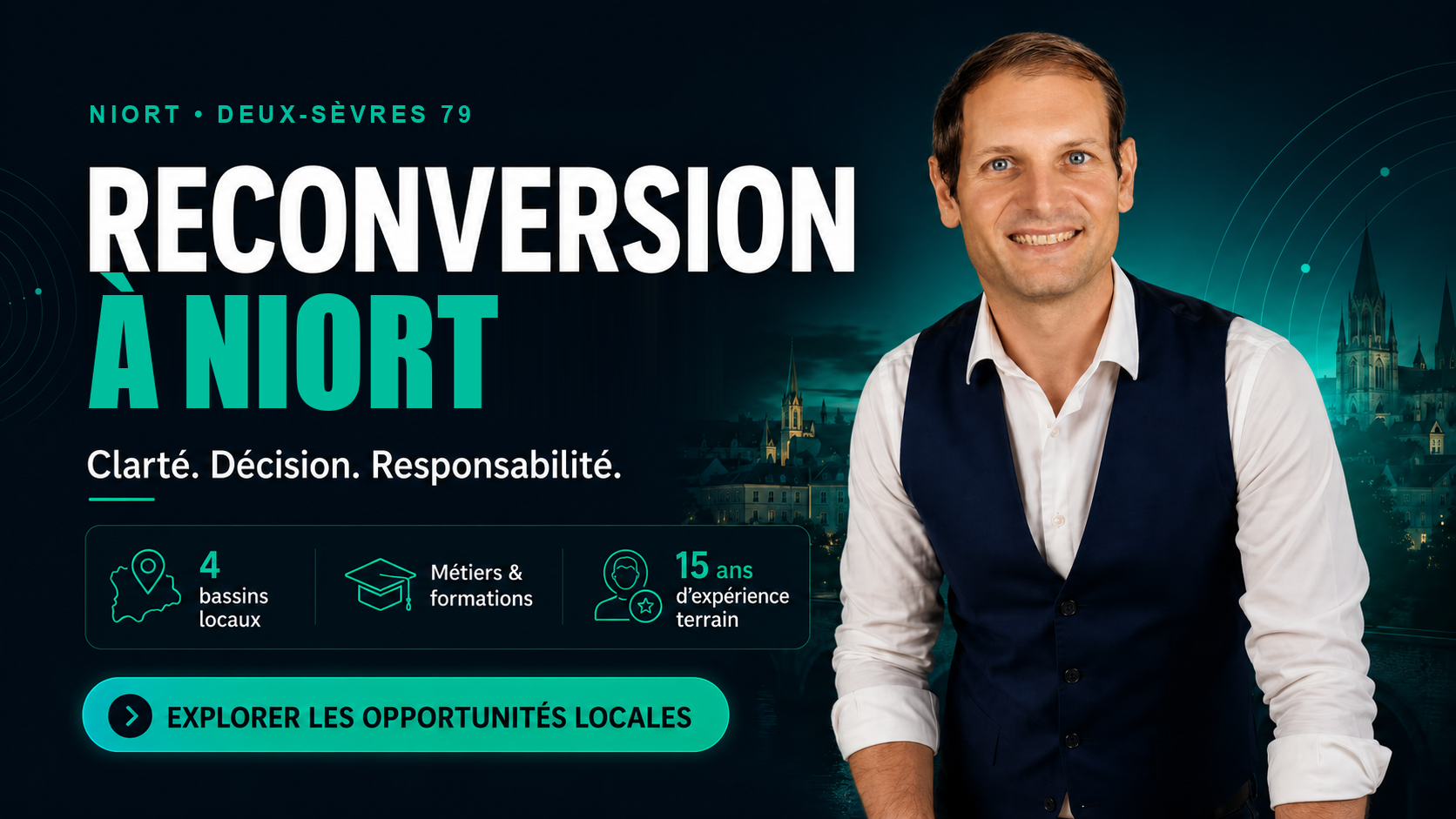 Reconversion professionnelle à Niort (Deux-Sèvres) — accompagnement Benjamin Duplaa